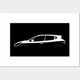 Renault Clio RS 220 Trophy Silhouette Posters and Art